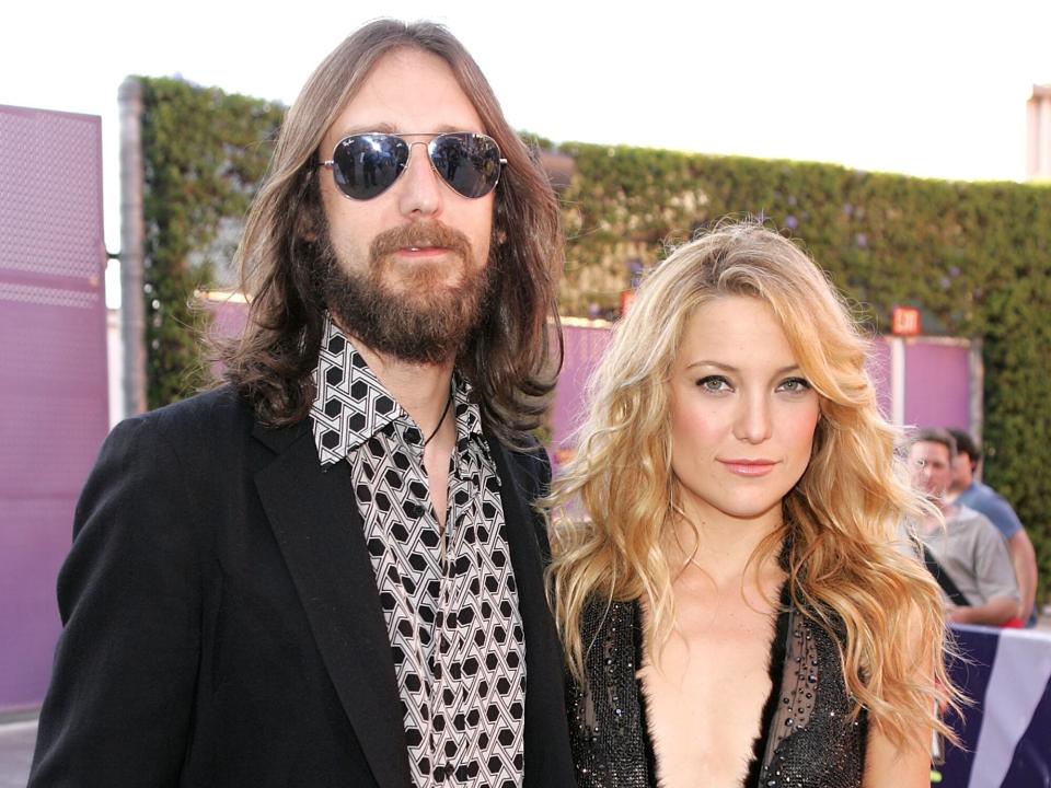 Chris Robinson and wife/actress Kate Hudson arrive at the premiere of "Skeleton Key" at Universal Studios Cinema at Universal CityWalk on August 2, 2005 in Universal City, California