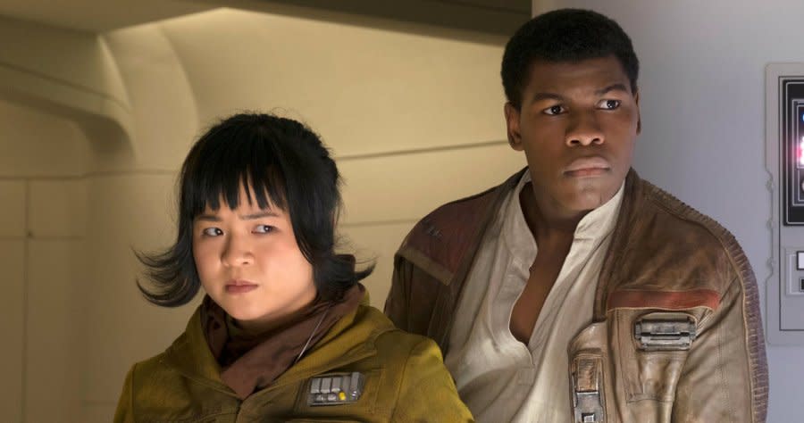Kelly Marie Tran and John Boyega in Star Wars: The Last Jedi (Credit: Disney)