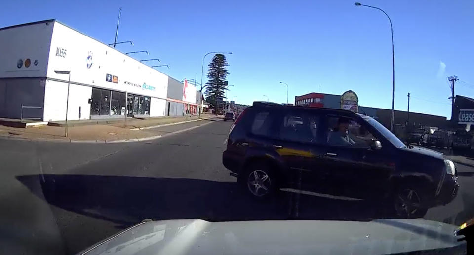 The southbound driver just moments before clipping the back of the 4WD. Source: Facebook/ Dash Cam Owners Australia