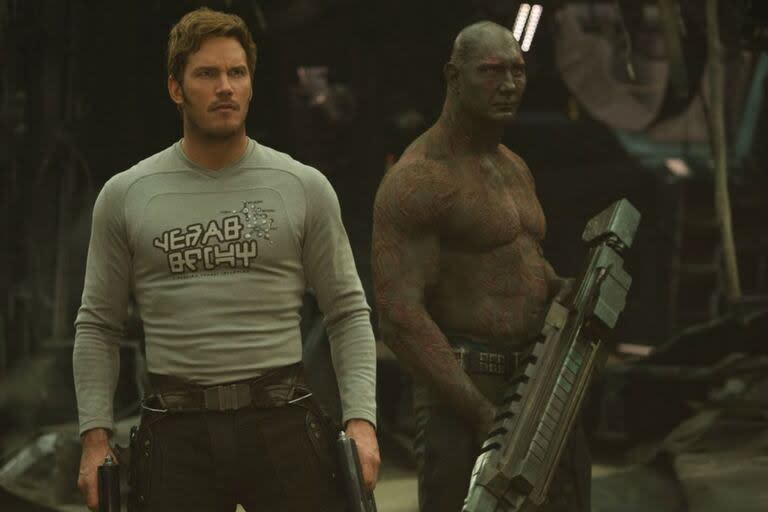 Chris Pratt en el rodaje de Guardianes de la galaxia 2