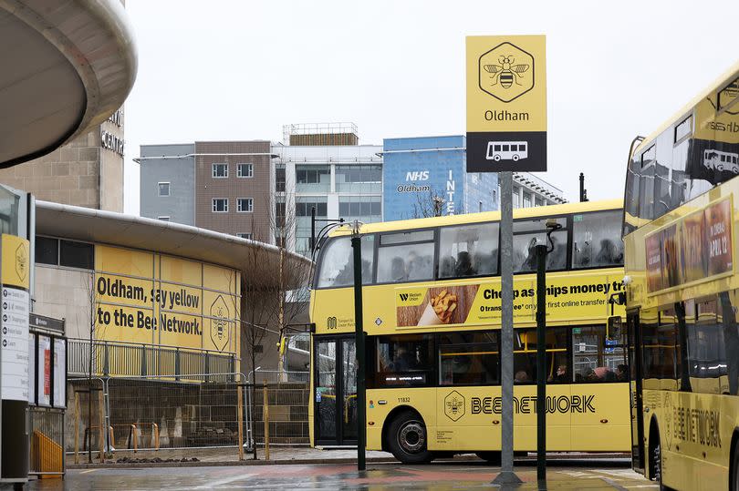 Bee Network buses in Oldham