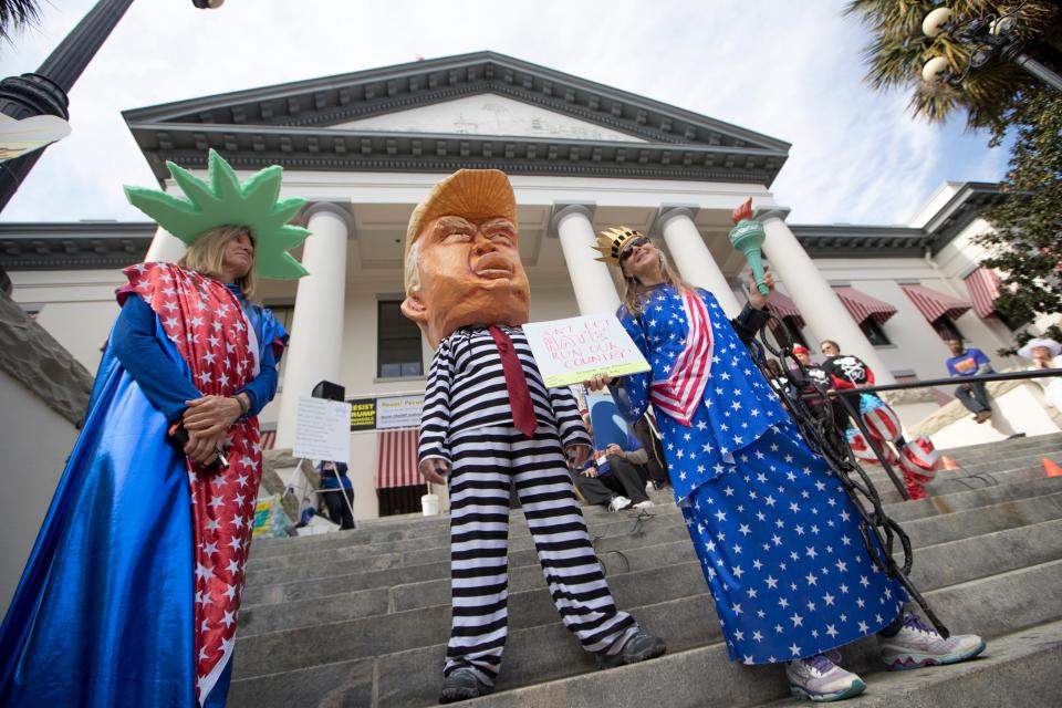 Protest in Tallahassee, Florida, on Jan. 20, 2018.