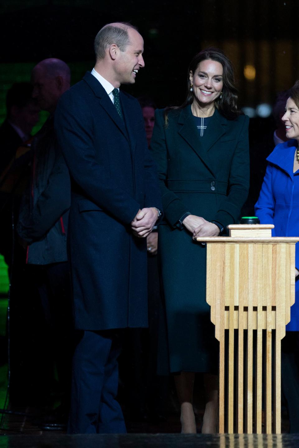 The Prince and Princess of Wales, at Speaker's Corner outside City Hall, Boston (PA)