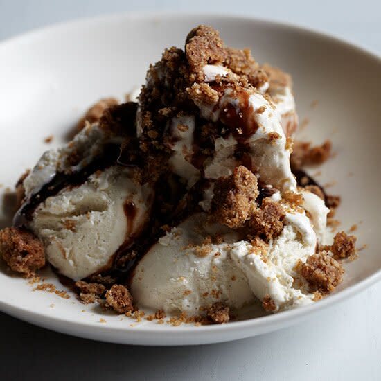 Vanilla Ice Cream with Brown Butter Crumble