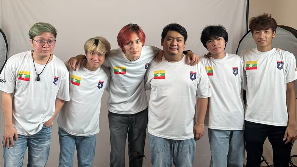 Yangon Galacticos has been disqualified from the Closed Qualifier of the 2023 Dota Pro Circuit's Southeast Asian regional league after carry player Ksh (second from right) was found guilty of scripting. (Photo: Yangon Galacticos)