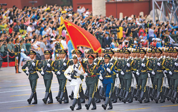 分列式將有逾萬名士兵參閱，首次有外軍參加。