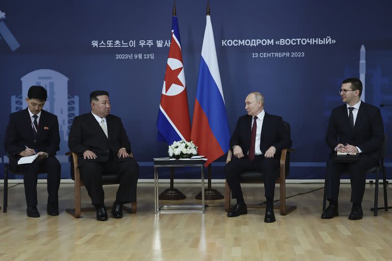 Vladimir Putin y Kim Jong-un se reunieron por varias horas en Rusia