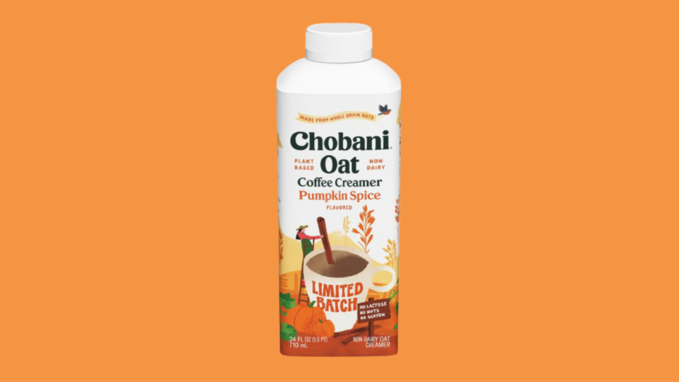 The Chobani coffee creamer is plant-based.