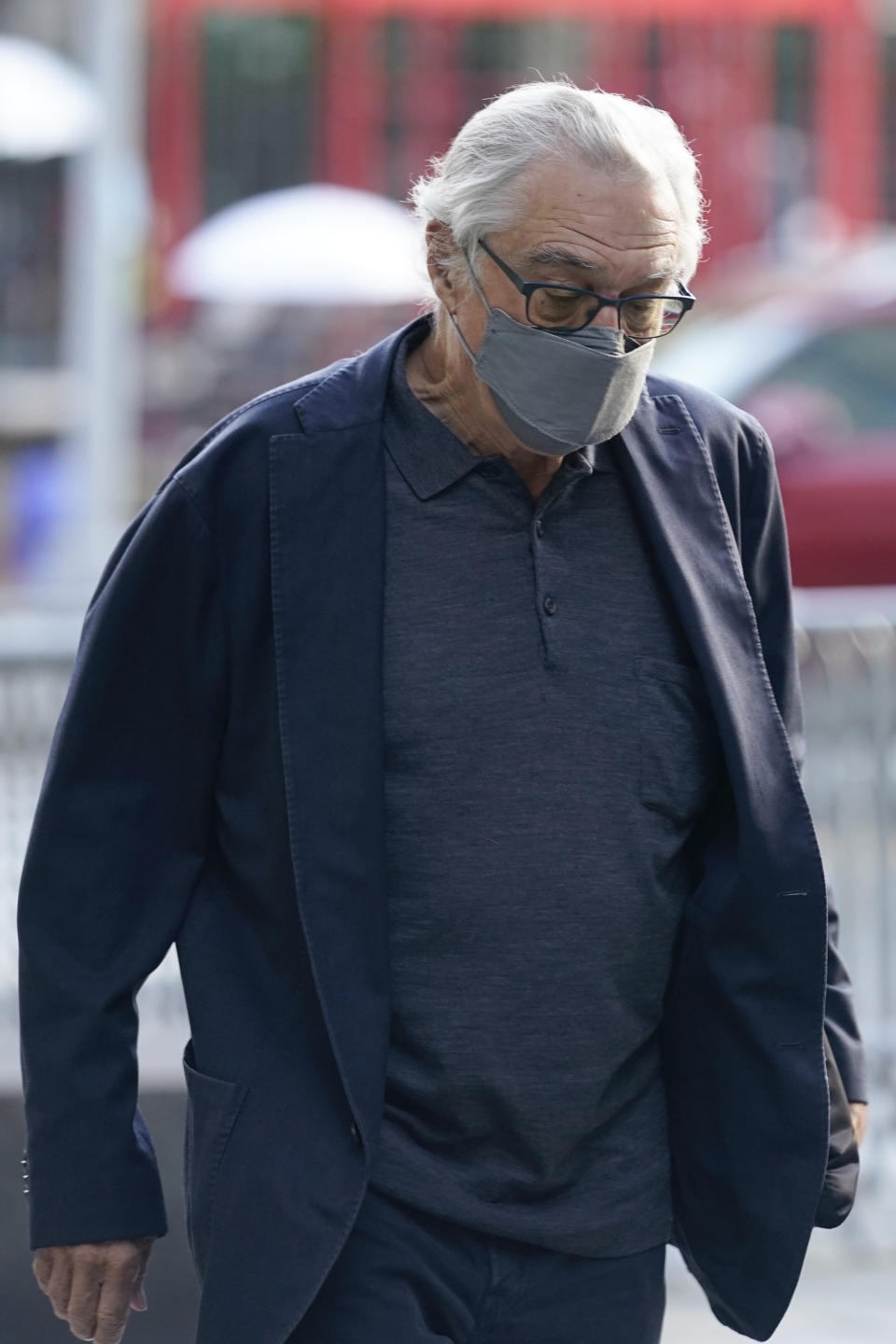 Actor Robert De Niro arrives to court in New York, Tuesday, Oct. 31, 2023. De Niro continues his testimony in a $12 million lawsuit accusing him of being a bad boss. The 80-year-old actor is being sued by a former assistant, Graham Chase Robinson. De Niro is also suing Robinson, accusing her of charging personal expenses to his company. (AP Photo/Seth Wenig)