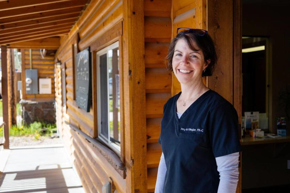 Amy Klingler is the physician assistant in Stanley at the Salmon River Clinic, which is celebrating its 50th anniversary this year. Having prescriptions available at the clinic is important to her, she said, as it allows for quick treatment. “This week we had someone who came to the clinic for a sinus infection and was leaving to go on the Middle Fork (of the Salmon River) in 45 minutes,” she said. “We were able to see him, get him medicines, and get him on the river, and he didn’t have to miss his trip.”