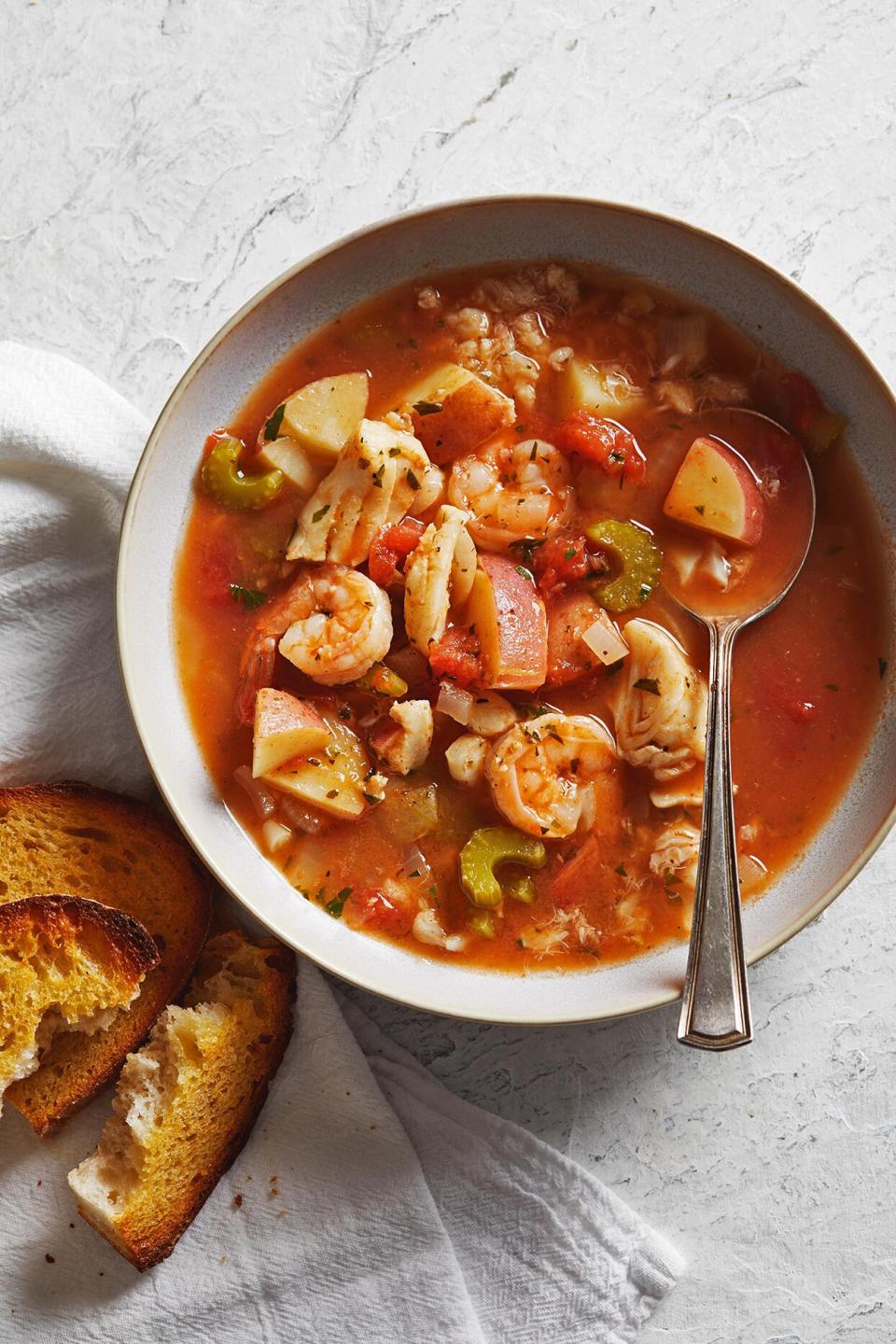 This Italian-American stew is the ultimate comfort food for seafood lovers. Instead of standing over the stove, we've got an easy multicooker or slow cooker version to fit your schedule.