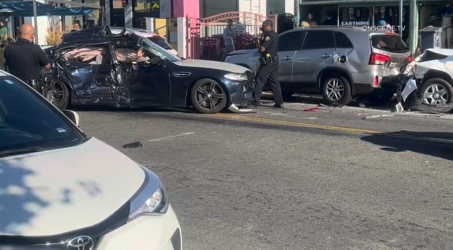 Long Beach pursuit crash