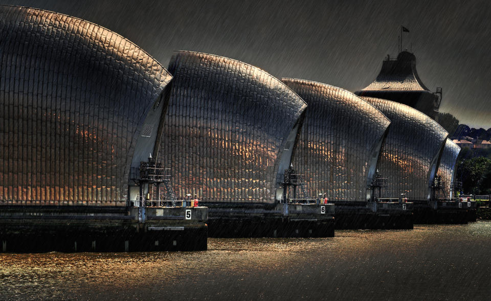 “Barrier Rainstorm”, by Brian Denton, who photographed the Thames Barrier in London (Picture: RMetS)