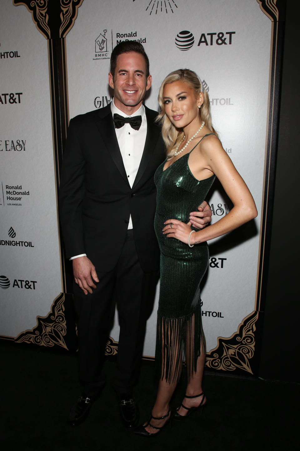 LOS ANGELES, CALIFORNIA - NOVEMBER 07: Reality TV Personalities Tarek El Moussa (L) and Heather Rae Young (R) attend the Give Easy event hosted by Ronald McDonald House Los Angeles at Avalon Hollywood on November 07, 2019 in Los Angeles, California. (Photo by Paul Archuleta/Getty Images)