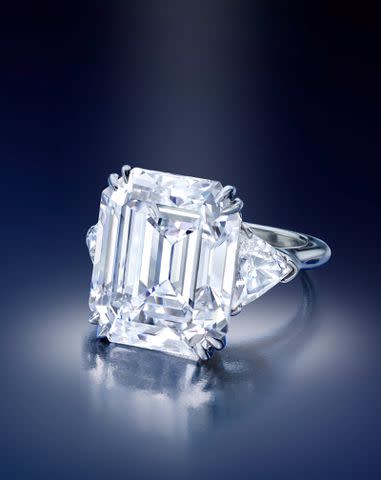 <p>Courtesy Bonhams</p> Barbara Walter's engagement ring.