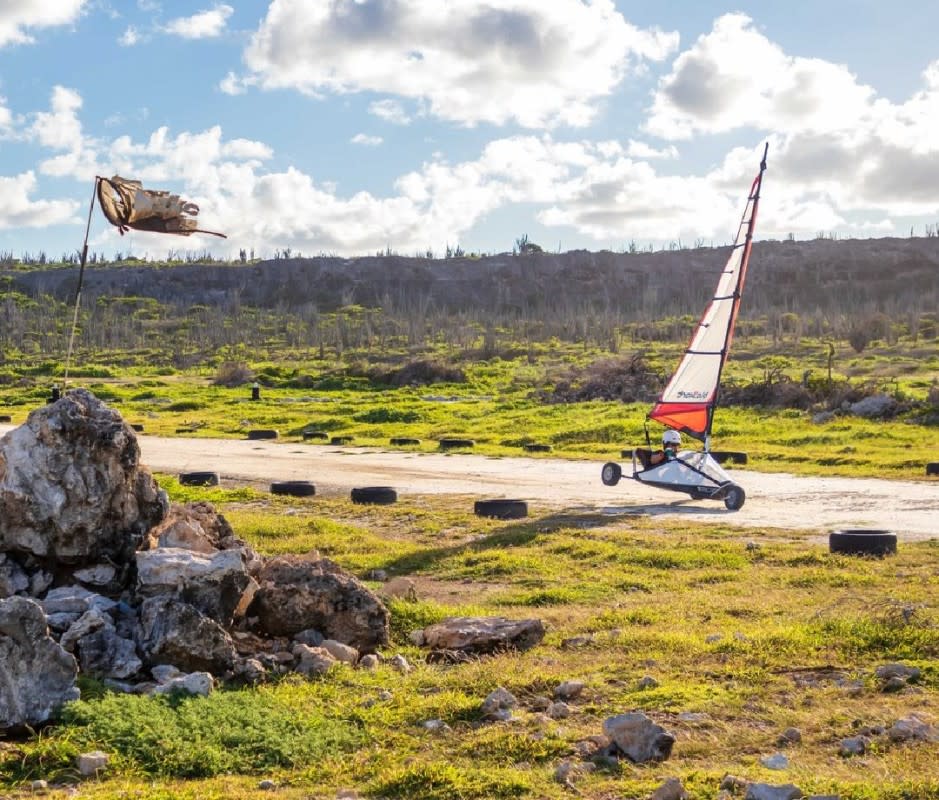 <em>Landsailing is big in Bonaire, fueled by 15-knot tradewinds almost year-round.</em><p>Courtesy of Bonaire Tourism</p>