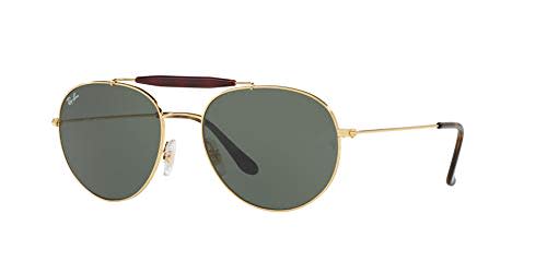 4) Non-Polarized Sunglasses, Polished Gold / Crystal Green