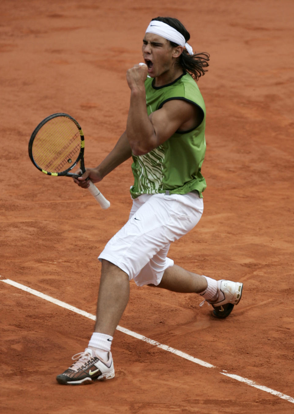 Rafael Nadal at the French Open in 2005. - Credit: FRANCOIS MORI/AP