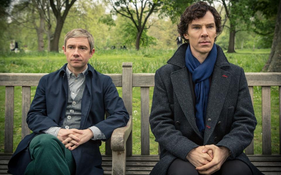 Holmes and Watson in episode 2 of Sherlock - BBC