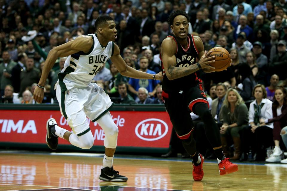 The Greek Freak is a defensive wizard, and a premiere defensive contributor in Yahoo Fantasy Basketball. (Photo by Dylan Buell/Getty Images)