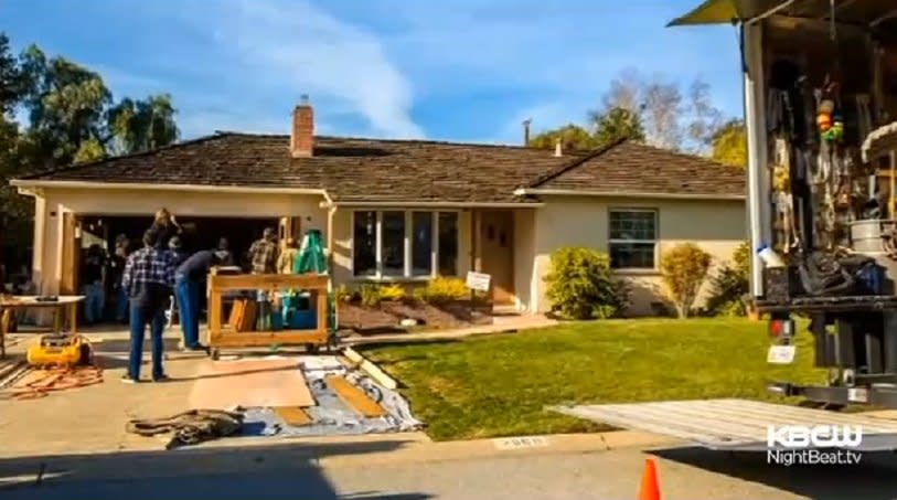 Steve Jobs' famous garage, where he founded Apple, is being transformed into a film set