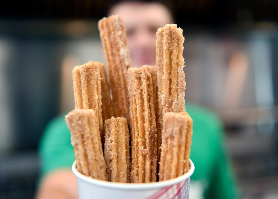 Churros were recently added to the menu of Donkey's Place Downtown in Mount Holly. April 26, 2022.