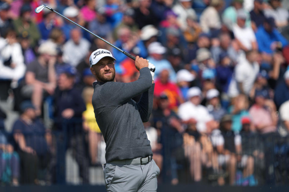 Wyndham Clark is 2 two shots off the lead after Thursday’s round at Royal Liverpool.  (Kyle Terada/USA Today)