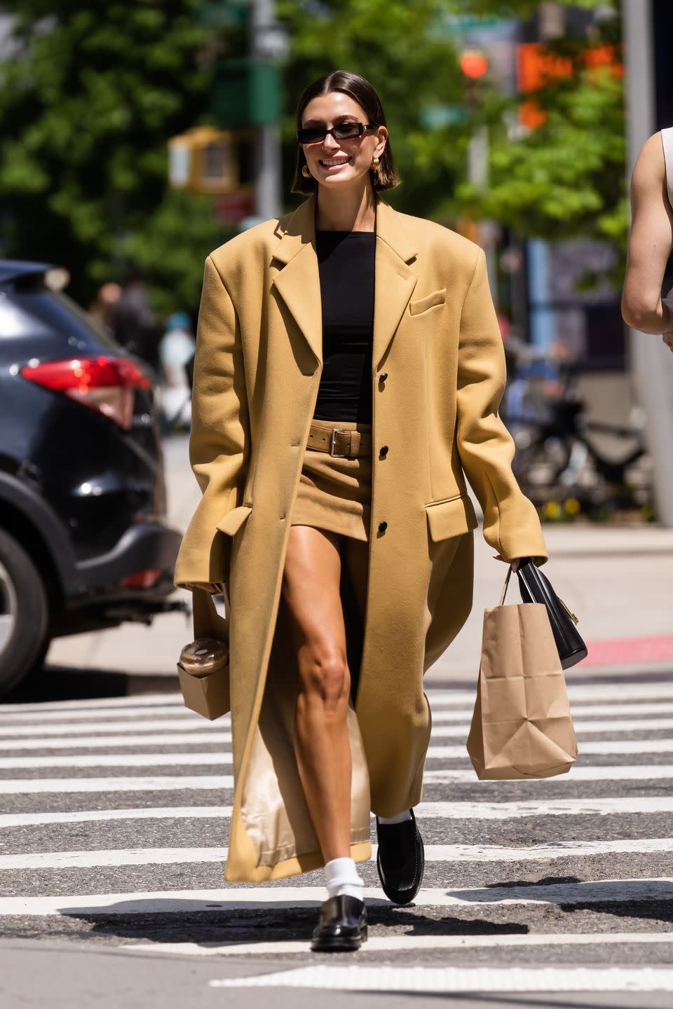 new york, new york may 10 hailey bieber is seen in tribeca on may 10, 2023 in new york city photo by gothamgc images