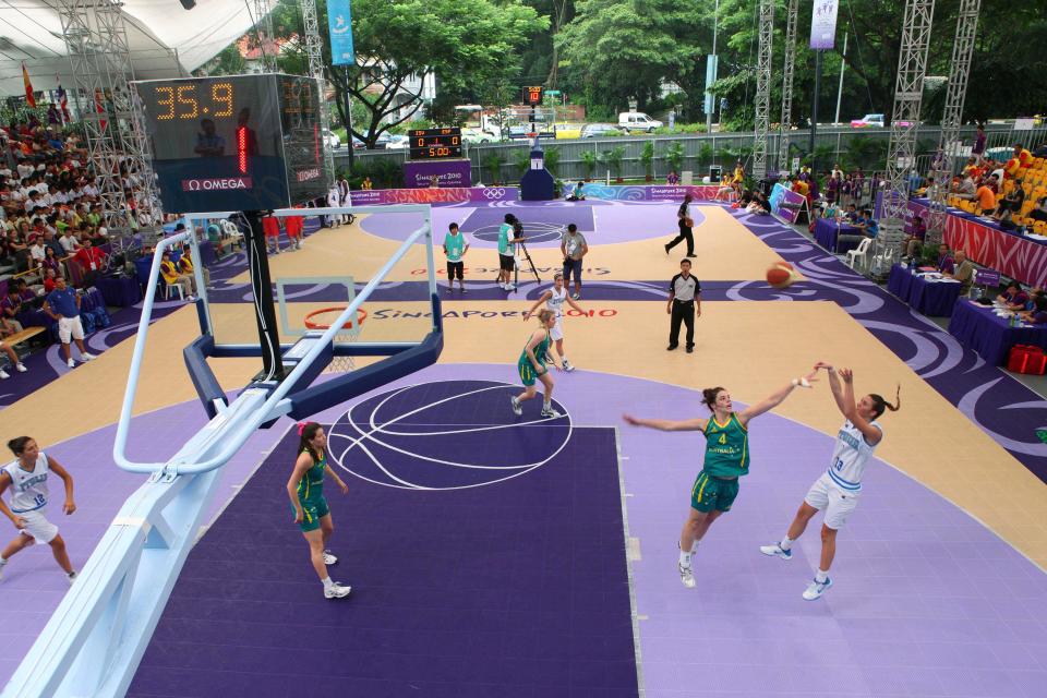 The 2010 Youth Olympics in Singapore was the first 3x3 basketball was featured in a worldwide competition.  