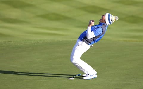 Suzann Pettersen sunk the winning putt for Europe - Credit: AP