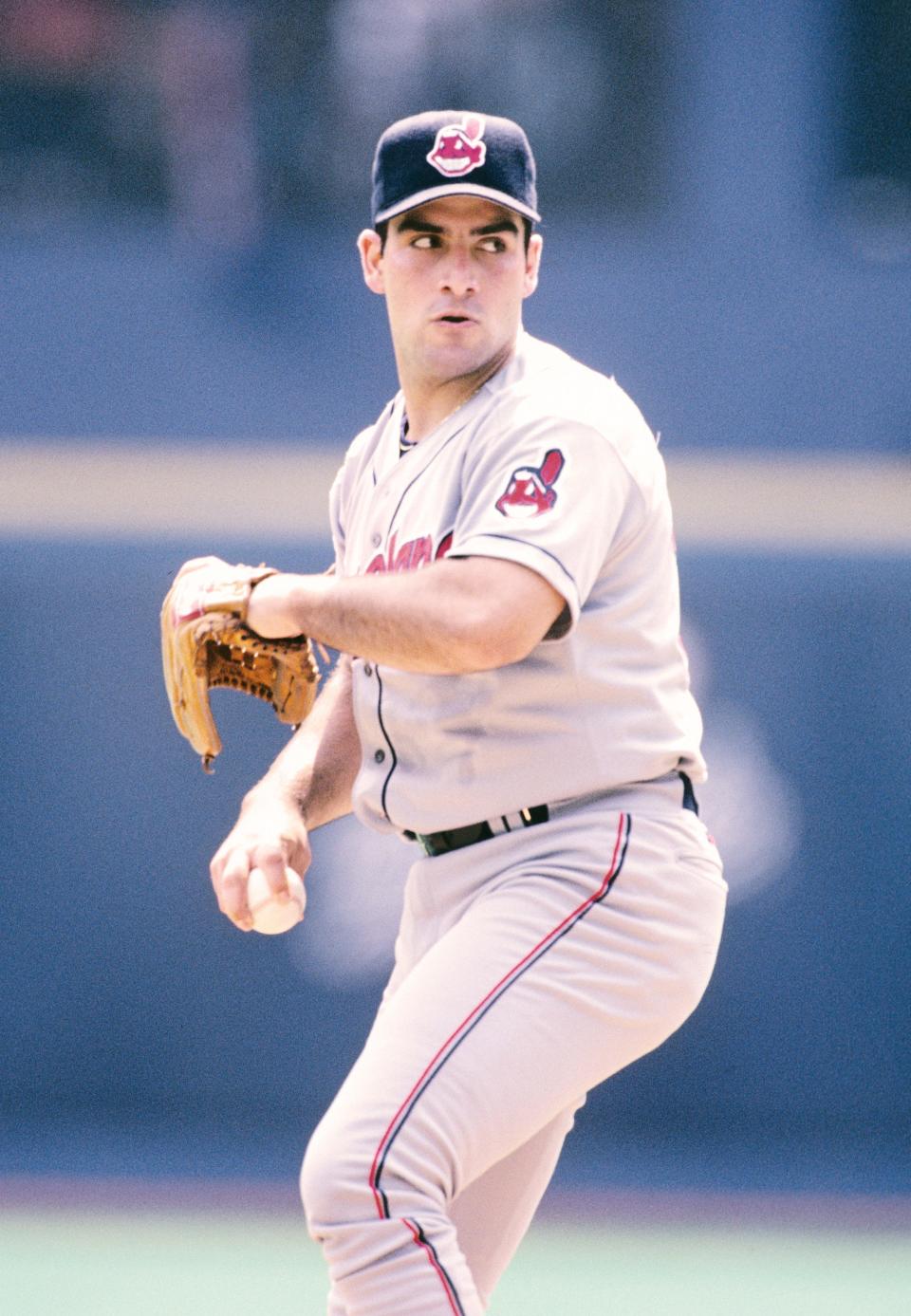 Cleveland pitcher Chad Ogea in action on the mound against Pittsburgh at Three Rivers Stadium, Sept. 1, 1997.