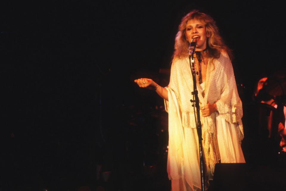 Gemini Stevie Nicks turns 74 on May 26. Here she is performing with Fleetwood Mac at the US festival in Devore, Calif. on May 26, 1983. (Photo by Larry Hulst/Michael Ochs Archives/Getty Images)