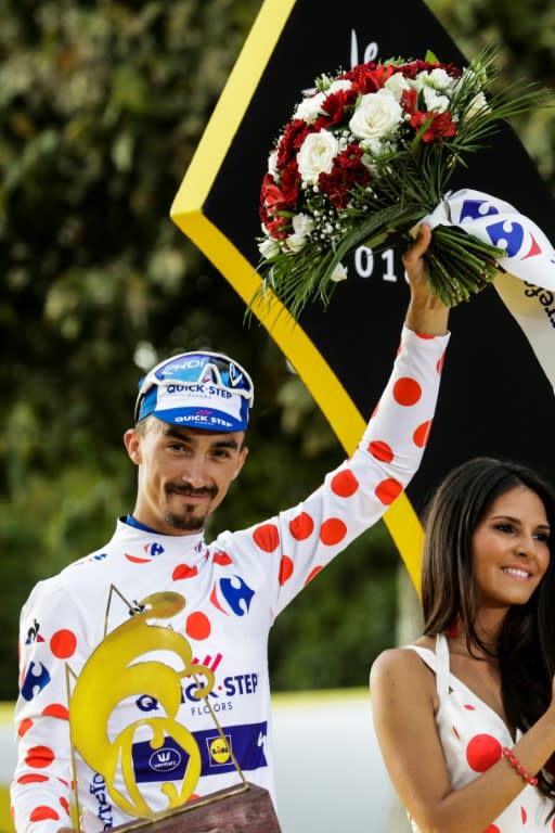 France's Julian Alaphilippe, who won the Tour de France King of the mountains jersey, is many people's tip for the 2018 title