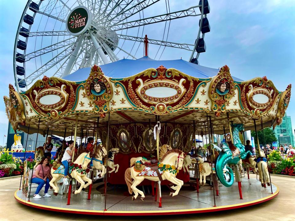 The Navy Pier’s attractions include traditional rides for all ages.