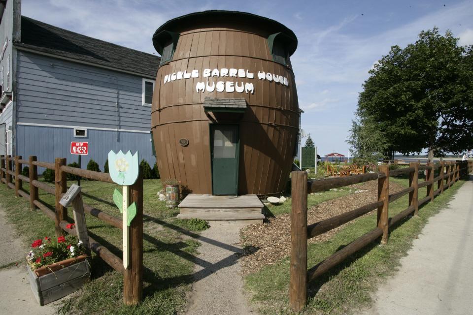 The Pickle Barrel House Museum in Grand Marais. The giant house shaped like a pickle barrel was built in 1926 by the Pioneer Cooperage Co. as a summer home for cartoonist William Donahey, creator of the "Teenie Weenie" cartoon strip in the Chicago Tribune.
