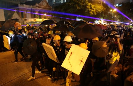 Anti-extradition bill protesters march in Hong Kong