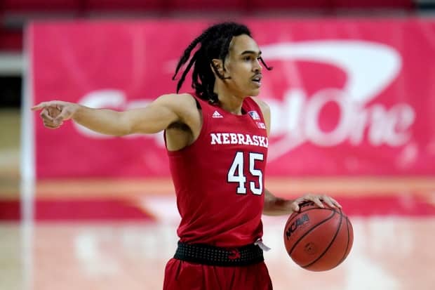 Dalano Banton averaged 9.6 points in his 27 games for the University of Nebraska Cornhuskers last season, leading the team in rebounds (5.9) and assists (3.9) per game. (Julio Cortez/The Associated Press/File - image credit)