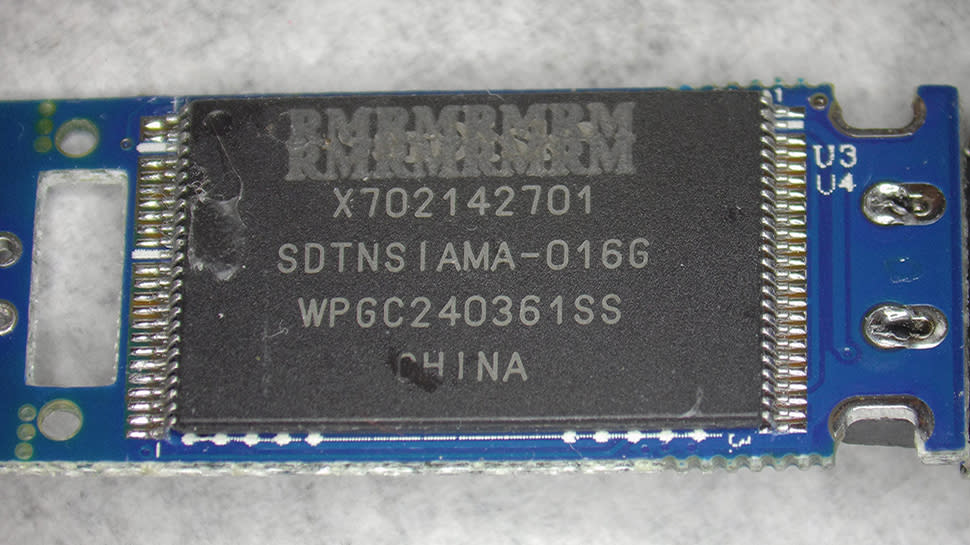  The manufacturer's name of this NAND chip is obscured. 