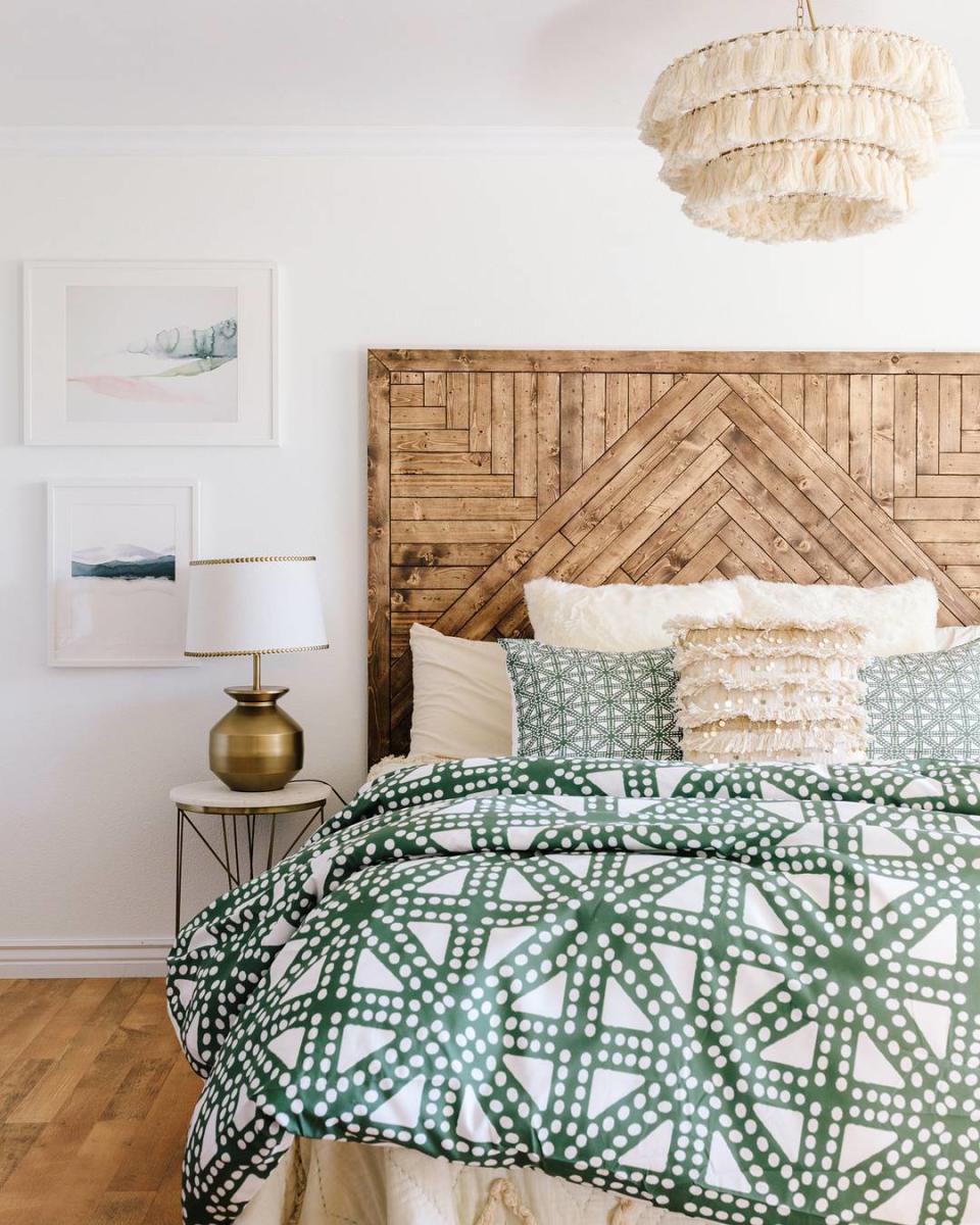 Choose a wooden headboard with character