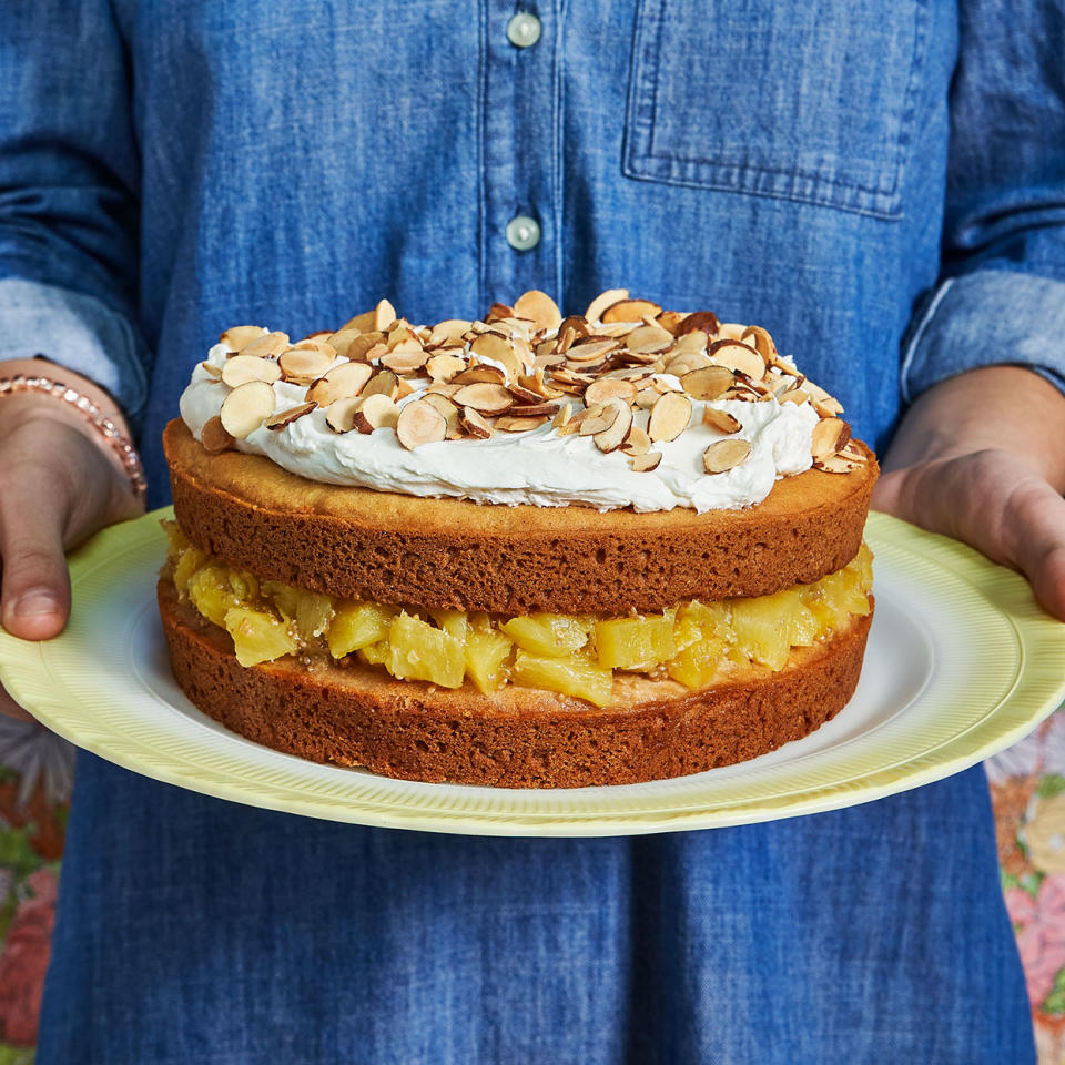 Almond Cake with Pineapple-Rum Filling