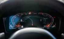 <p>The 3-series optional 12.3-inch instrument cluster, which is part of the $2800 Premium package, features a counterclockwise tachometer that we're still warming up to. </p>