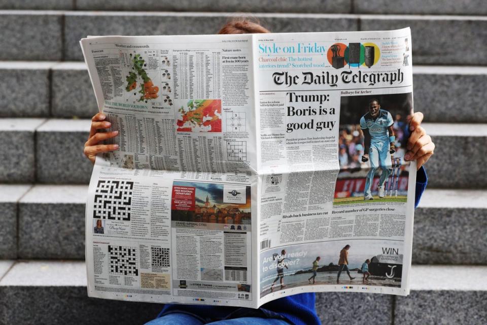 MPs have expressed concern over a takeover bid for The Daily Telegraph (Jonathan Brady/PA)