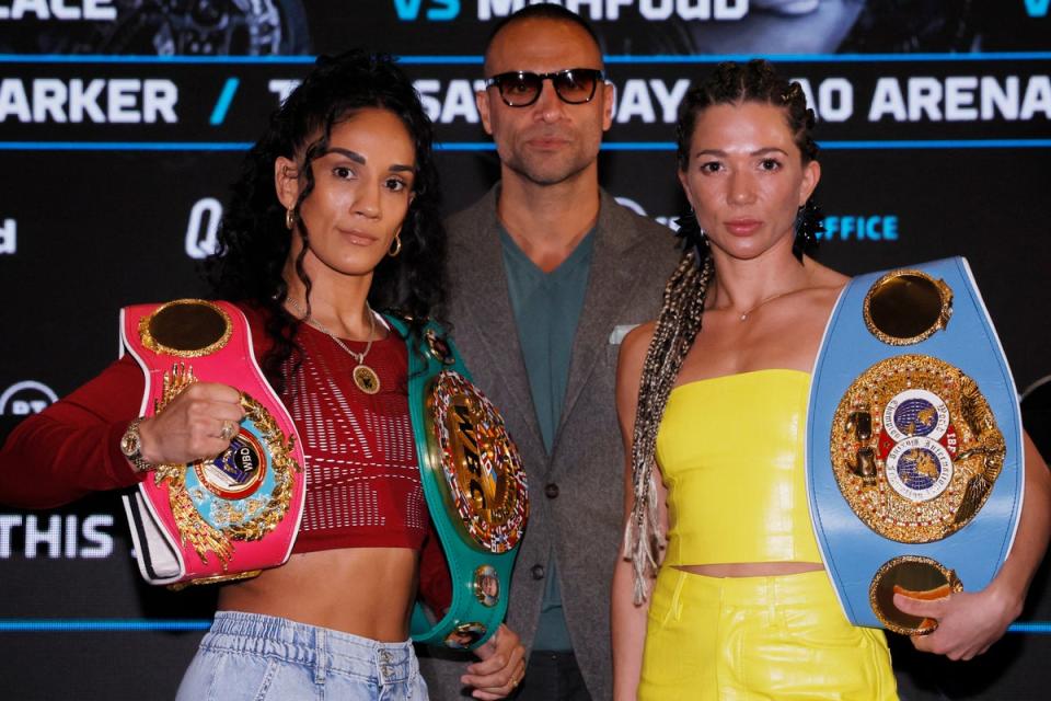 Amanda Serrano clashes with Sarah Mahfoud in a huge women’s featherweight title battle (Action Images via Reuters)