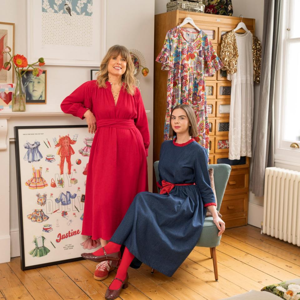 Designer Justine Tabak and her daughter Daisy  treat their wardrobes as almost interchangeable