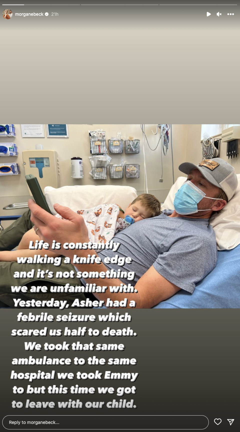 Bode Miller and wife Morgan reveal son Asher, three, had suffered from seizure (Instagram / Morgan Miller)