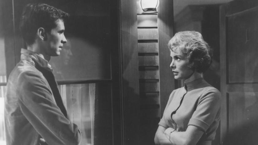 00–05–01 (OC) –– Special Screening: Janet Leigh is a woman on the lam who checks into a motel run by the mysterious Anthony Perkins in the thriller 'Psycho.' It's part of the Chapman Film School's Alfred Hitchcock Series. It's screening at 4 p.m. today in room 208 of the campus Argyros Forum, 333 N. Glassell St., Orange. Admission is free. Anthony Perkins. and Janet Leigh in "Psycho 