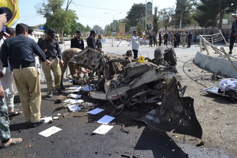 巴基斯坦俾路支省首府奎達23日發生爆炸案。（美聯社）