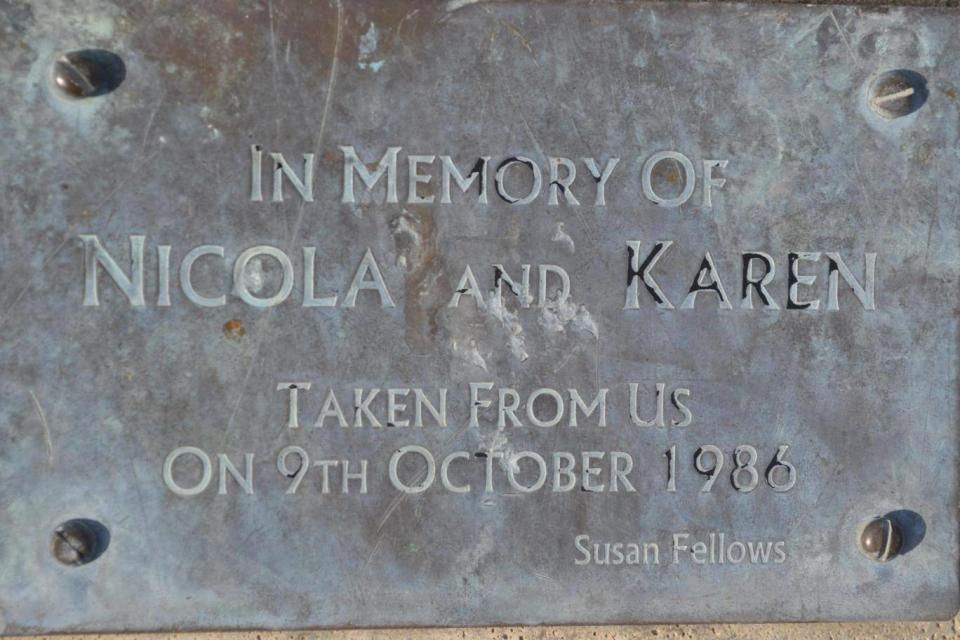 One of the memorial plaques laid in Wild Park by the families (Adam Lusher)