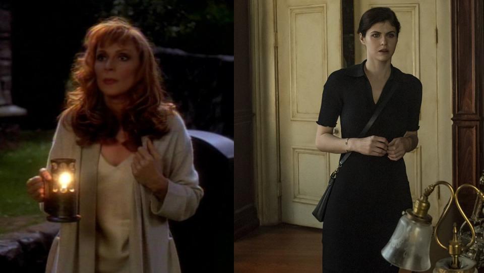 Gates McFadden as Dr. Beverly Crusher on Star Trek: The Next Generation, and Alexandra Daddario in Anne Rice's Mayfair Witches.
