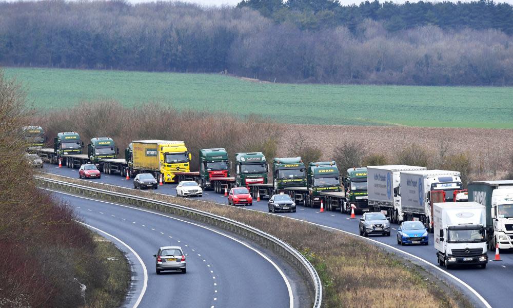 lorries on road in Kent